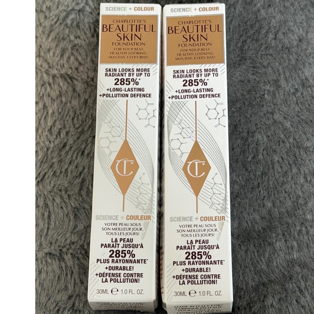 Charlotte Tilbury Beautiful Skin Foundation 17 Neutral 30ml Lot of 2 NIB